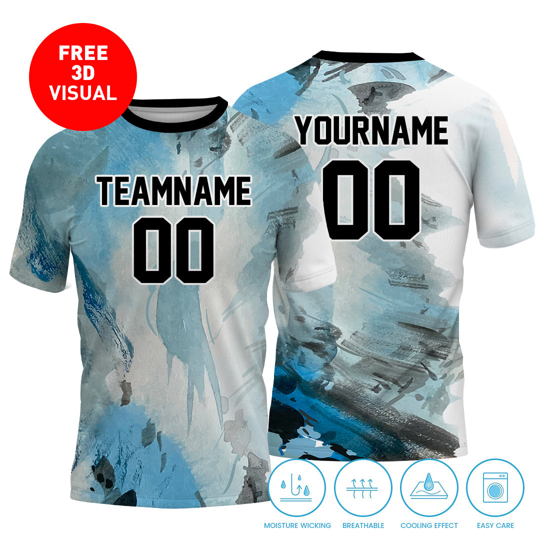 120GSM Milk Silk Short Sleeve Crew Neck (Full Dye Sublimation) #USA500040