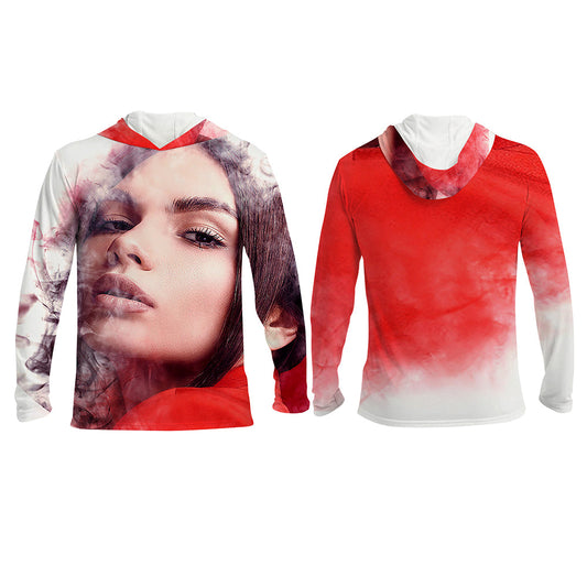 150GSM Mesh Jersey Long Sleeve Hoodie T-shirt (Full Dye Sublimation)#500039