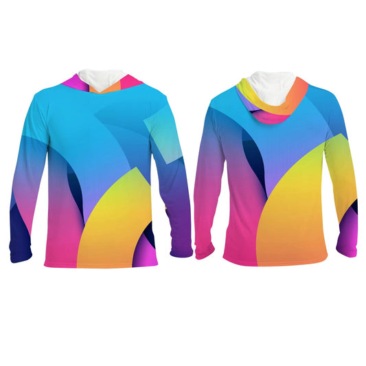 150GSM Mesh Jersey Long Sleeve Hoodie T-shirt (Full Dye Sublimation)#500039