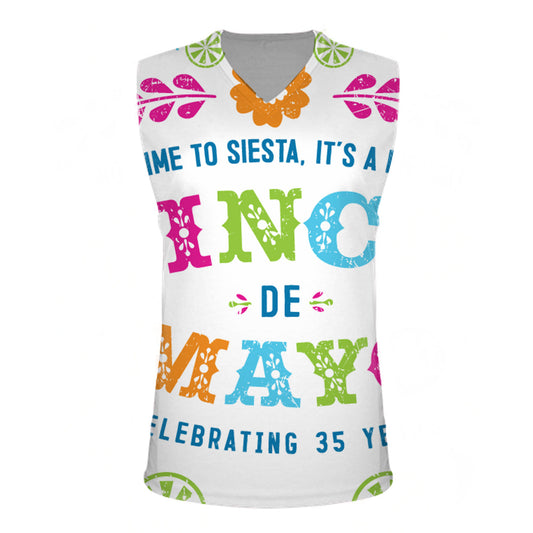 150GSM Mesh Jersey V Neck Sleeveless (Full Dye Sublimation) #500086